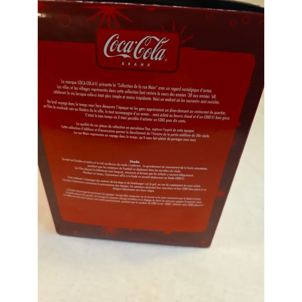 Coca Cola Main Street Collection 2007 Lighted Baseball‎ Football Stadium W/ BOX